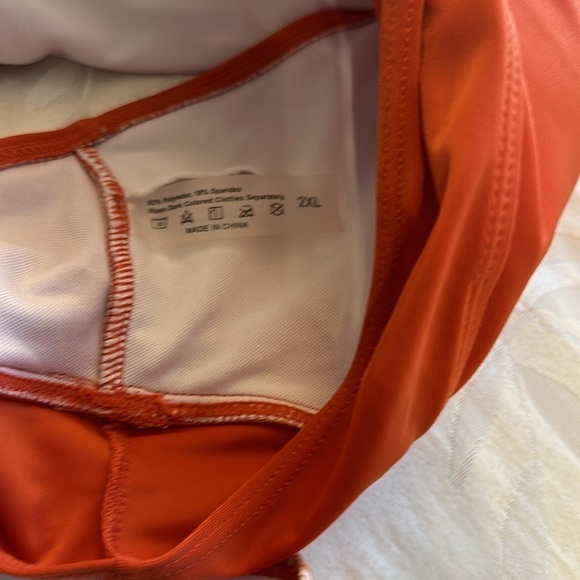 Adorable halter Bikini 2 piece. Orange & white. XXL - Picture 9 of 9
